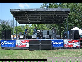 Small outdoor portable stage